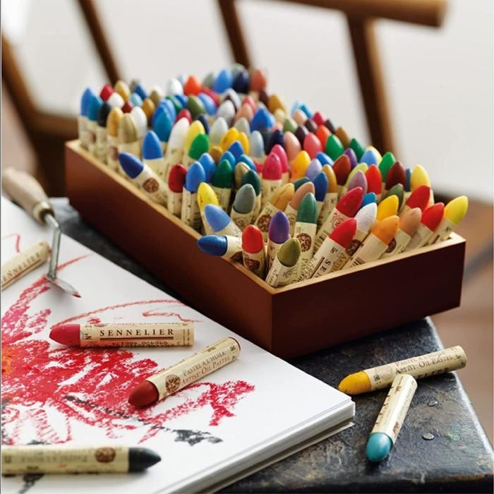 

TERLARIS Sennelier Artist Oil Pastel Color Stick Set 48 Cardboard Standard Size