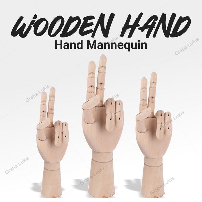 

TERLARIS Wooden Hand - Manikin tangan terbuat dari kayu - 8