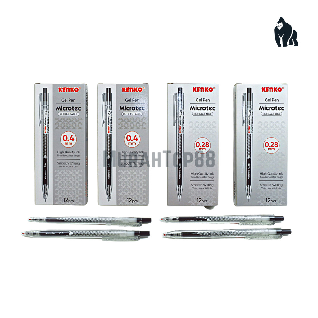 

Pulpen Kenko Microtec 0.28 mm 0.4 mm / Ballpoint GelRetractable Needle Tip /Bolpen Pena Grosir Warna