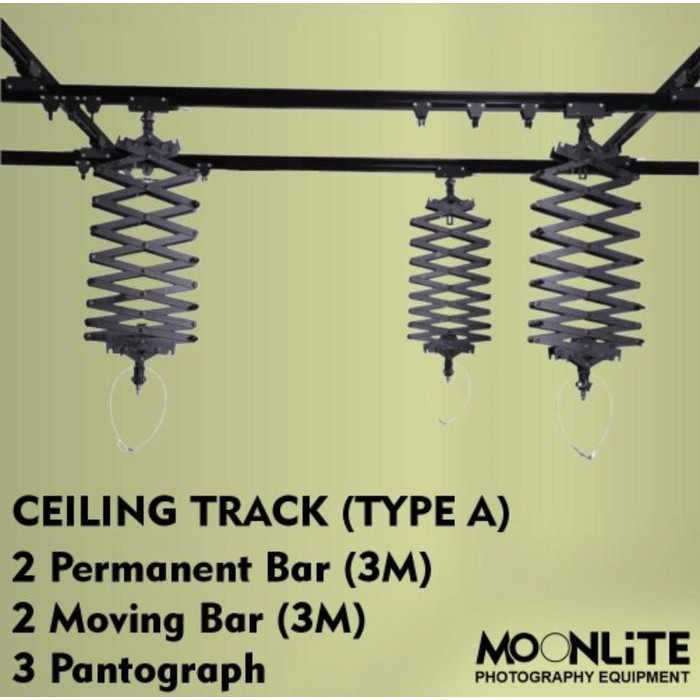 

TERLARIS Ceiling Track Rail System Lightsaber Complete Kit 4 Pantograph