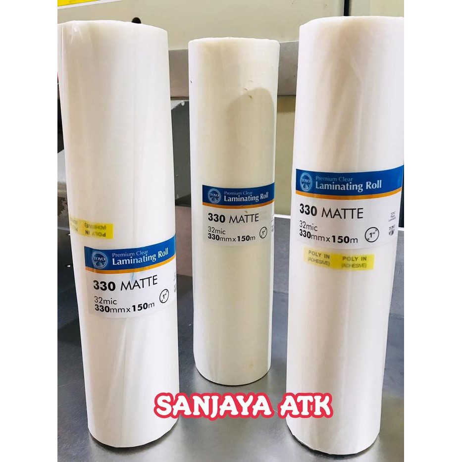 

PLASTIK LAMINATING ROLL DOFF/MATTE 330MM TEBAL 32MICRON