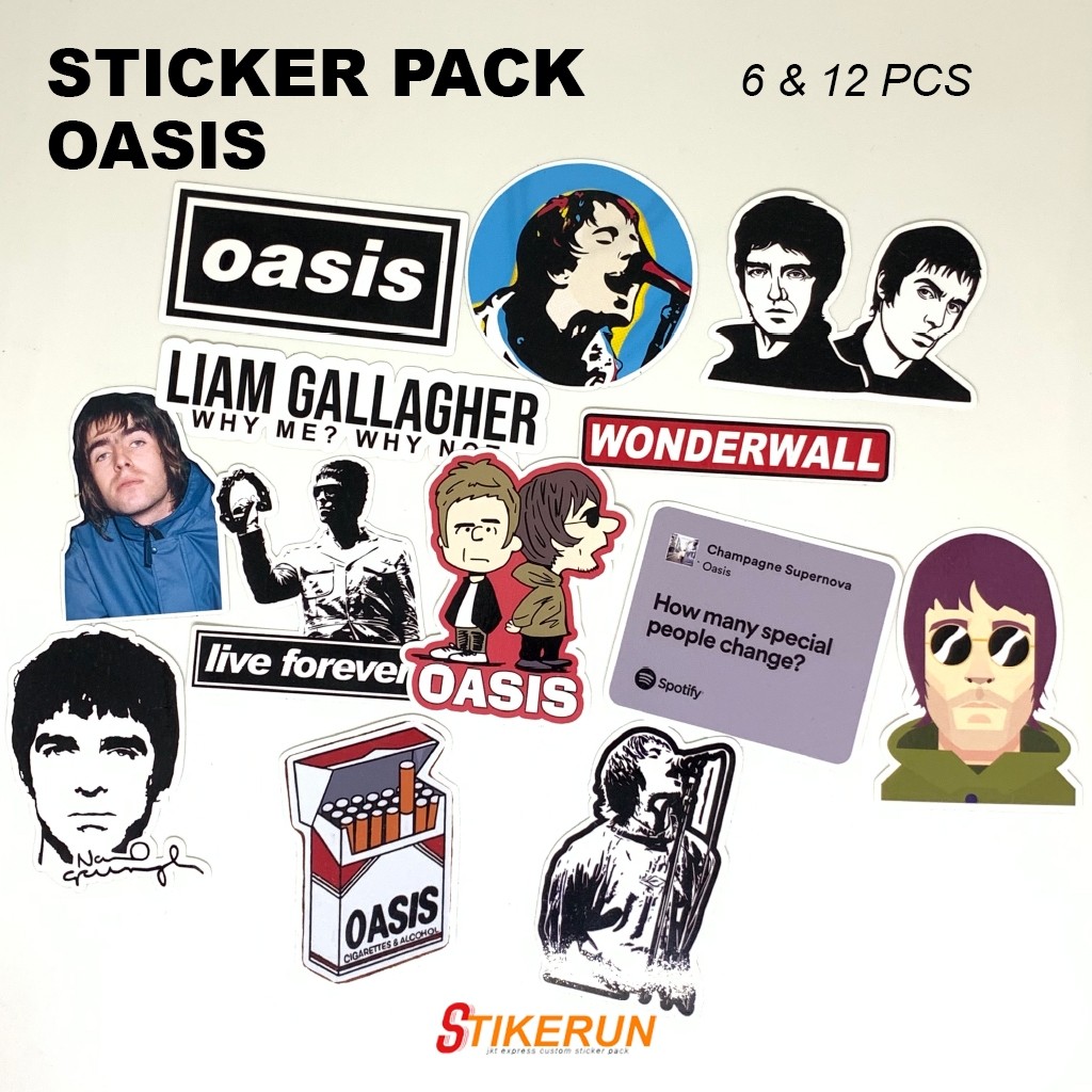 

UM1 Sticker Pack OASIS / LIAM GALAGHER / Sticker Vinyl + Laminasi / Die Cut (Potong Putus)