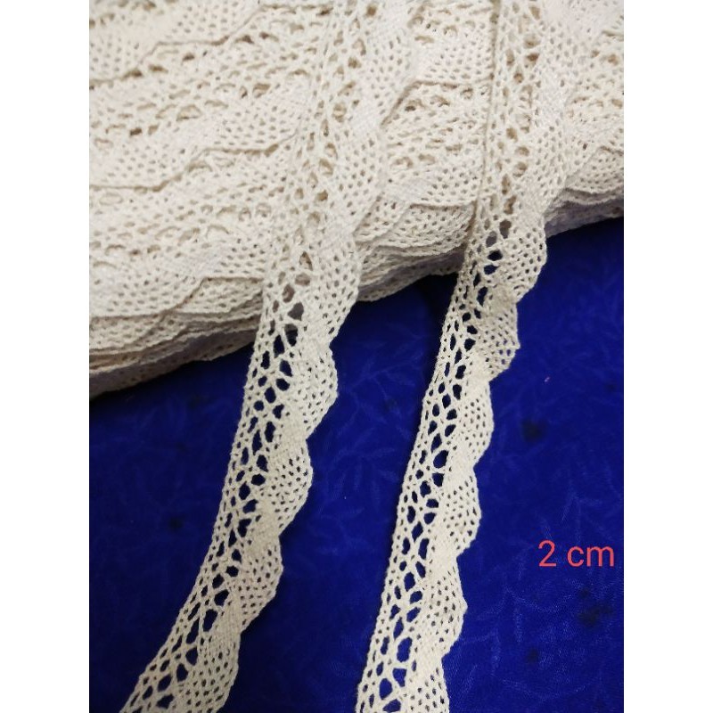 Renda rajut cream renda kait renda bordir renda katun