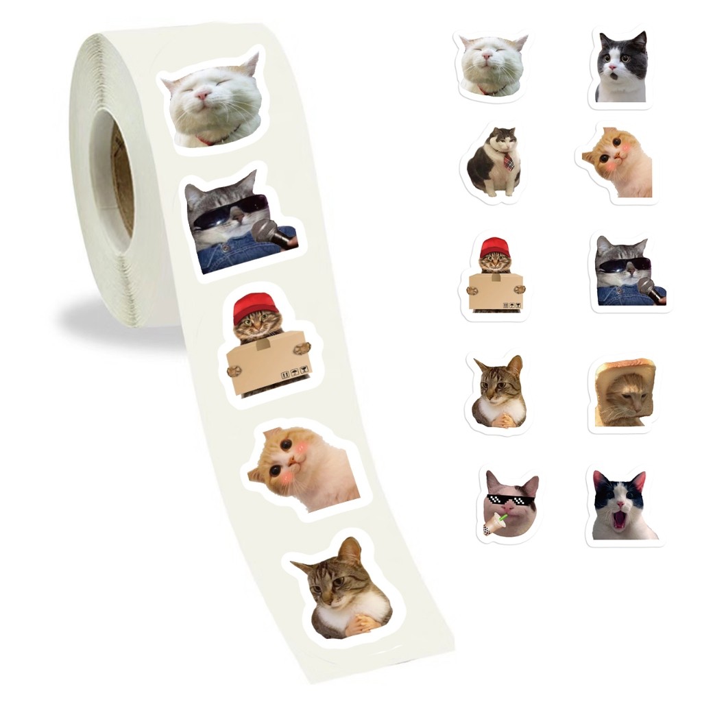 

UM1 [1Rolls]Stiker Aesthetic Anak Kucing Cute Stiker Tape Cartoon Washi Tape Masking Tape BuJo DIY