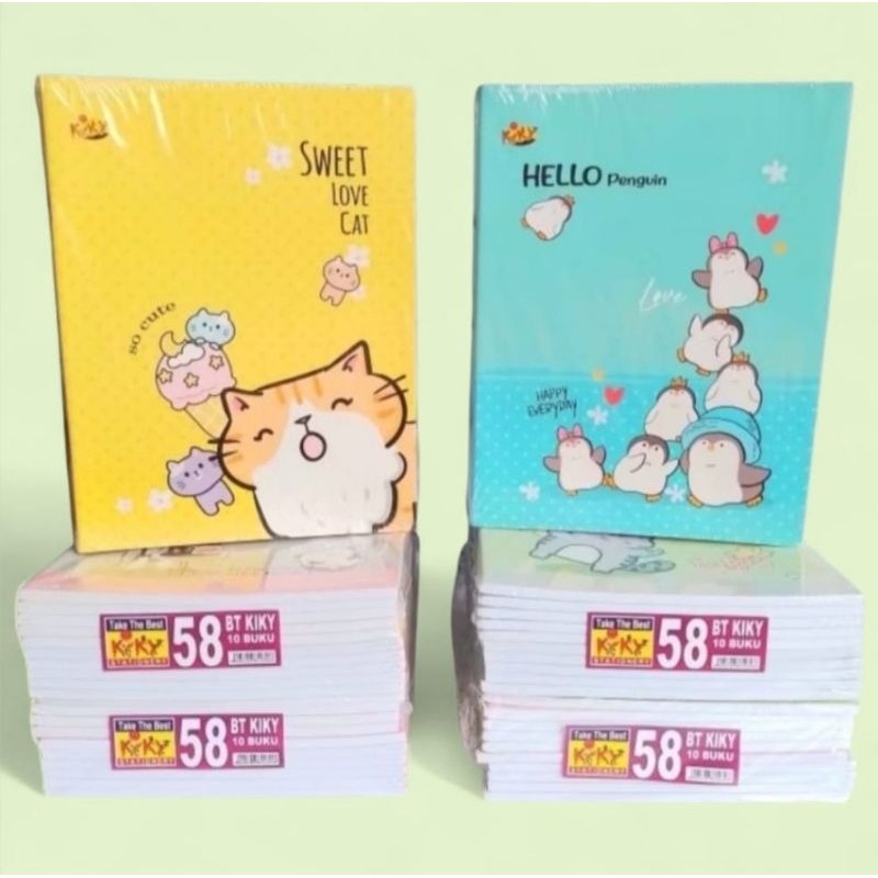

UM1 BUKU TULIS SEKOLAH KIKY [ISI 58 LEMBAR/RANDOM/10 BUKU] / WRITE BOOK KIKI [1 PACK]