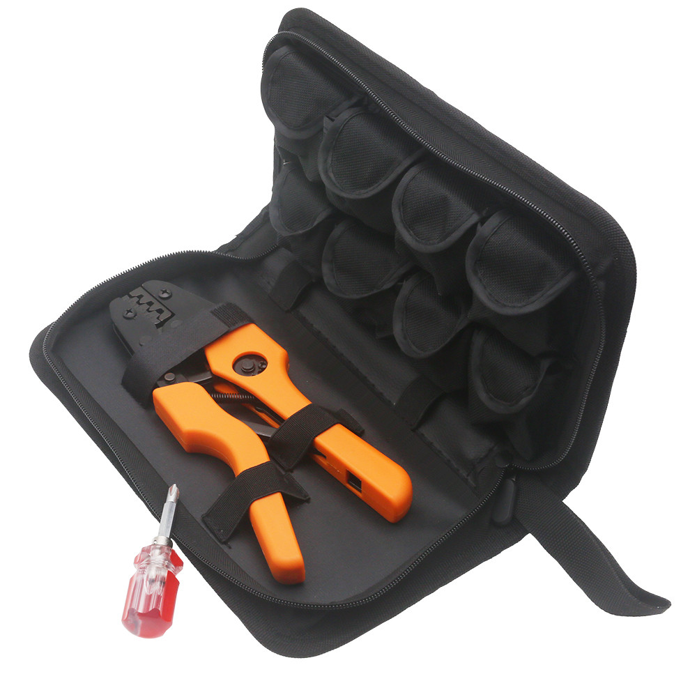 Tool Bag Toolkit Black 8/6 Pocket Canvas Bag