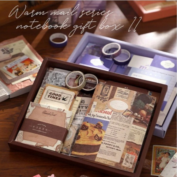 

UM1 SCRAPBOOK SET JOURNAL KIT Lengkap Isi 155 Pcs Include Buku + Sticker + Memo + Washi Tape