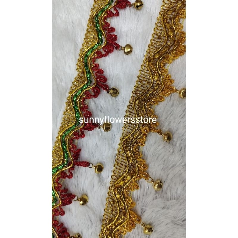 RENDA INDIA GOLD LONCENG LEBAR 4 CM ISI 10 YARD