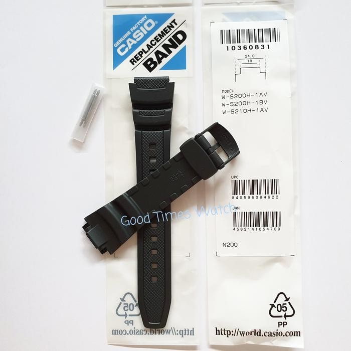 Gercep Strap Casio W-S200H-1 / W-S210H / W S200 W S210 Casio Original