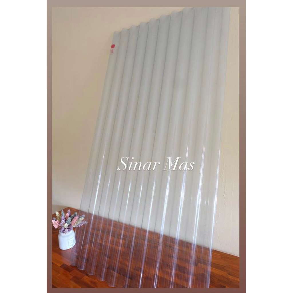 Doenia - Seng Plastik Gelombang 180 Cm Transparan