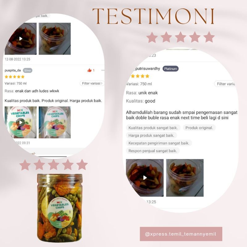 

Dapur Joglo Keripik Sayur Mix Mix Vegetables Chips Keripik Diet Cemilan Sehat Premium Quality Uk 750