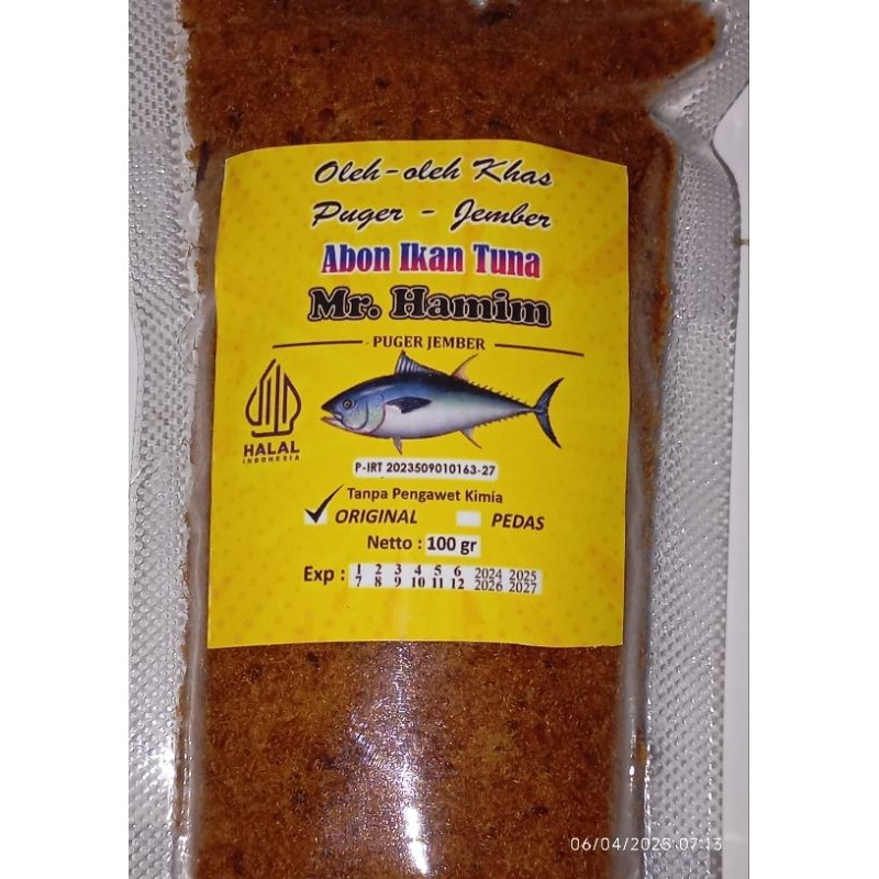 

Dapur Joglo Abon Ikan Tuna Spesial 100 Gram P-Irt 2023509010163-27 Halal