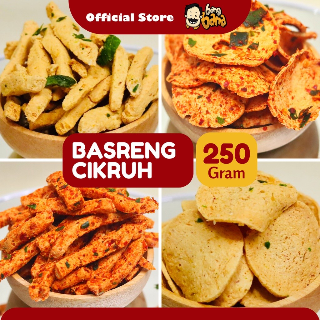 Dapur Joglo Basreng Pedas Daun Jeruk Kiloan 250 Gram Bumbu Cikruh