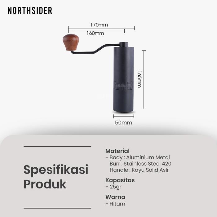 Hand Coffee Grinder Kopi Manual Metal Body Stainless Steel Burr Js-G2