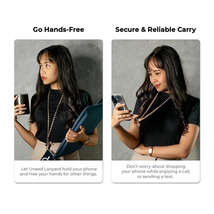 

Uneed Universal Lanyard Necklace Strap Tali Gantung Hp Id Card Dll - Ust204
