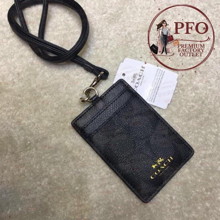 

Gantungan Lanyard Ch 65573 In Colorblock Signature Canvas Black