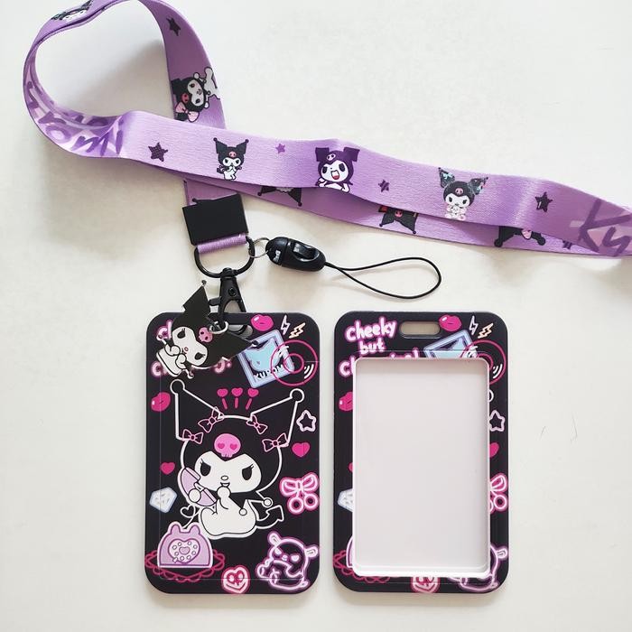 

Id Card Holder Name Tag Lanyard / Kalung Kartu Cute Kuromi Sanrio 2