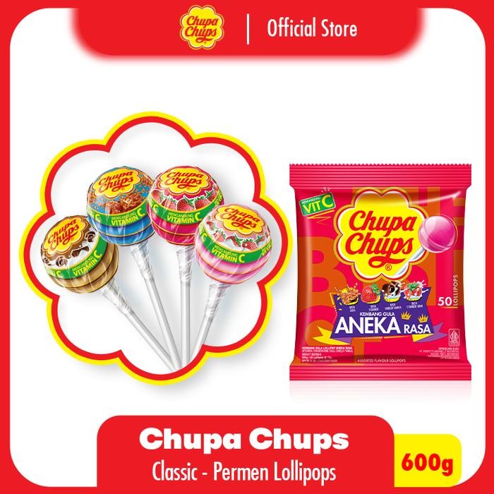 

EatFr3sh- Chupa Chups Lollipops Classic 10.5g - Permen Lolipop (1 Box)