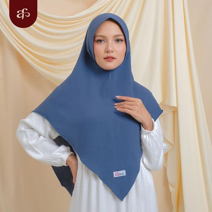 Hijmi- alfaeyza - Hijab Khimar Carla Cringkle Airflow Pad Antem Size L Muslim Crinkle
