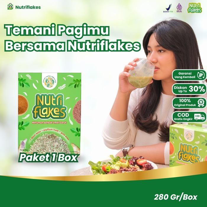

EatFr3sh- NUTRIFLAKES Sereal Umbi Garut Tinggi Vitamin dan Serat - 1 Box