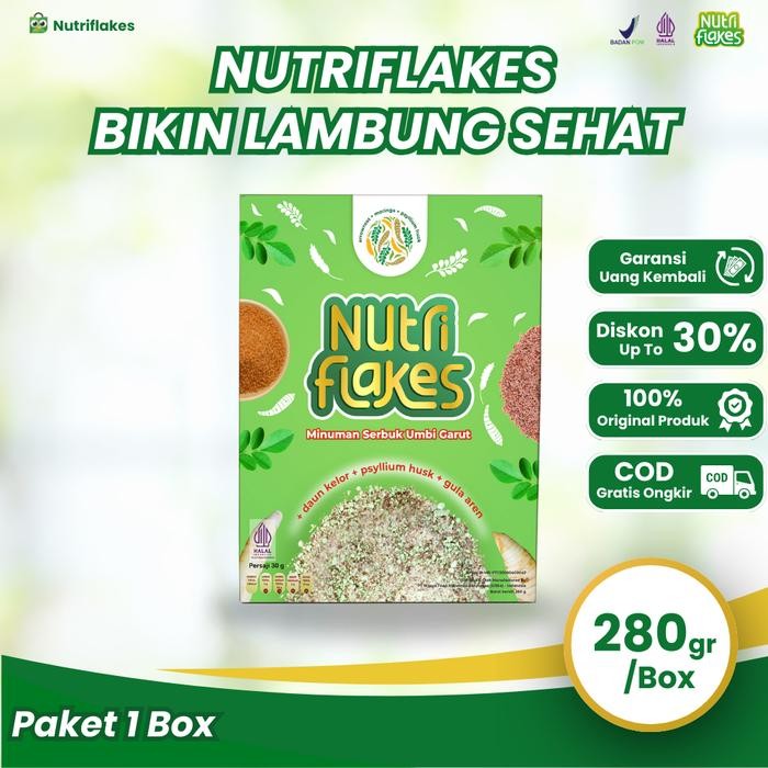 

EatFr3sh- NUTRIFLAKES Sereal Umbi Garut Untuk Asam Lambung Paket 1 Box