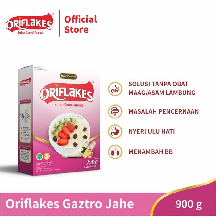 

EatFr3sh- Oriflakes bubur sereal Gaztro maag asam lambung - 900 Gram - Jahe