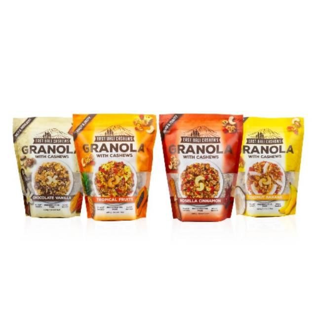 

EatFr3sh- Cereal Granola East Bali Cashew 400g Halal Coklat Vanila/ Tropical/dll