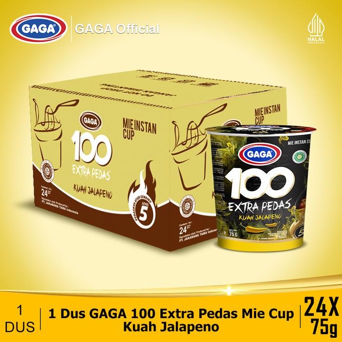 

EatFr3sh- Mie Cup GAGA100 Extra Pedas Kuah Jalapeno 1 dus = 24 pcs Harga Grosir