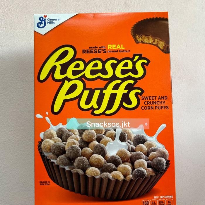 

EatFr3sh- GENERAL MILLS REESES PUFFS PEANUT BUTTER CEREAL - REESE'S SEREAL USA