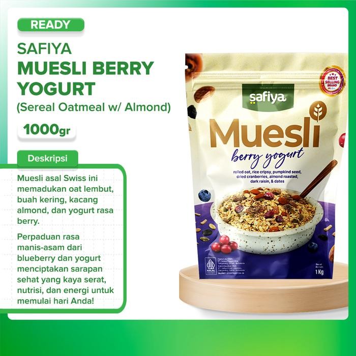 

EatFr3sh- Muesli Berry Yogurt Safiya-Sereal Oatmeal With Almond-Sarapan sehat premium