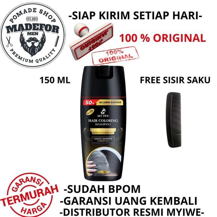 Viral My Iwe Shampoo Penghitam Rambut My Iwe Shampoo Penghilang Uban Cod