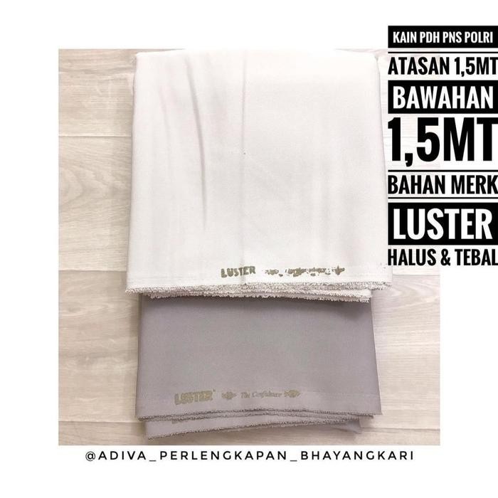 Promo Kain Pdh Pns Polri Merk Luster Original