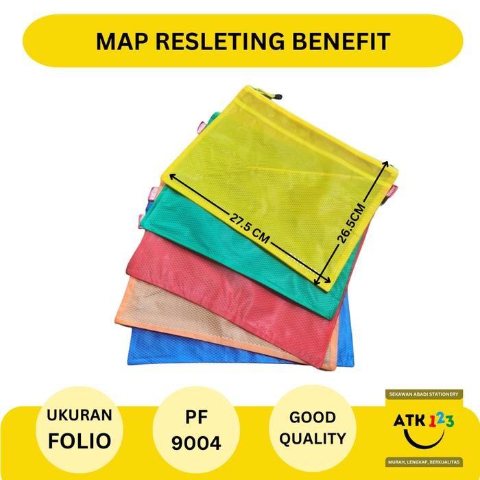

No.OneBest- Map Resleting Pouch Map Pocket Zipper File Benefit PF-9004 Folio