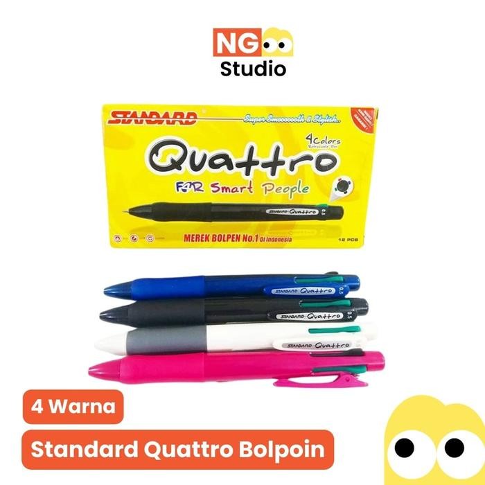 

No.OneBest- Standard Quattro Bolpoin Pulpen 4 Warna