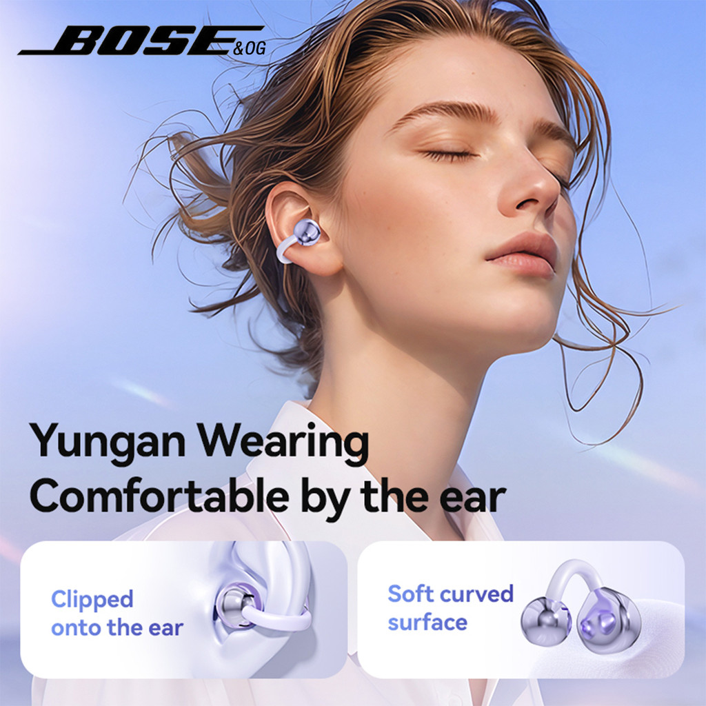 Bose&Og M79 Bluetooth Earphones Clip-On Earbuds Led Bluetooth 360 Clip-On Sport Wireless Earphones