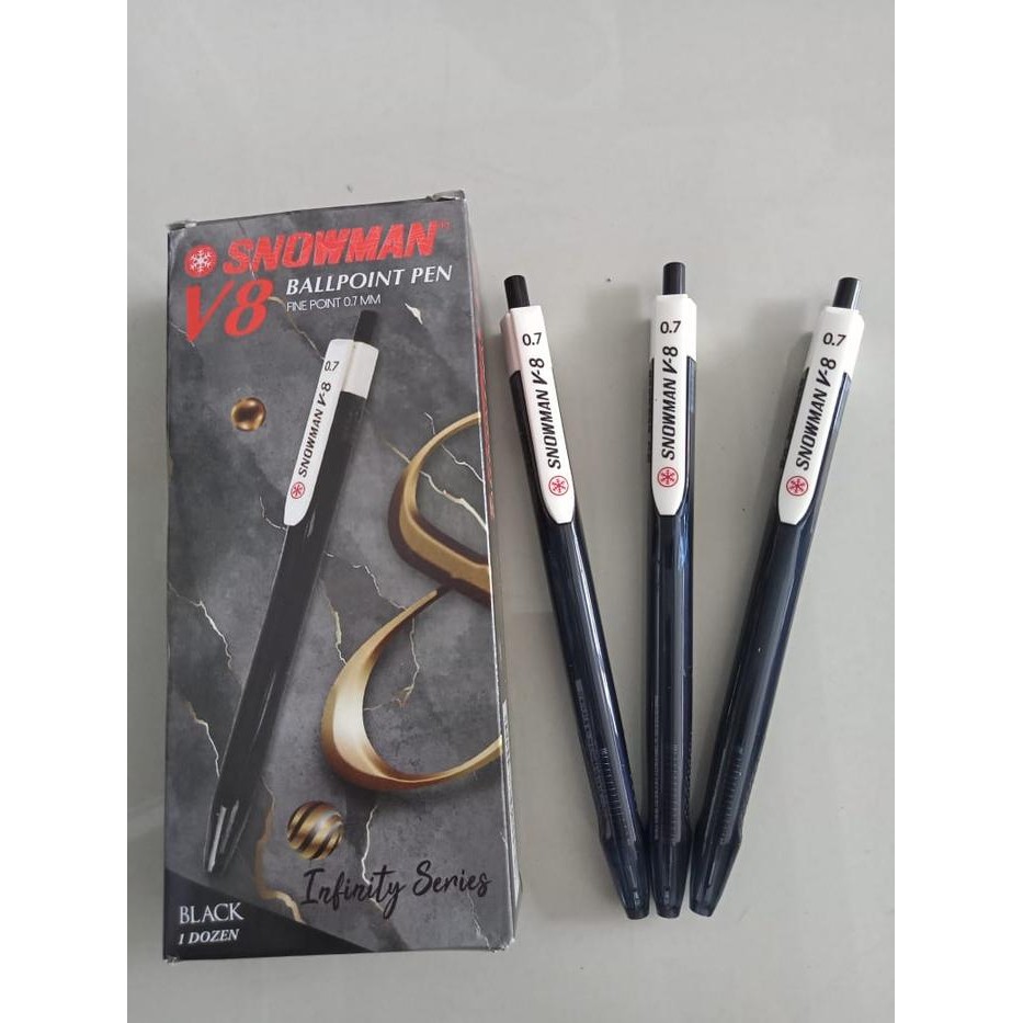 

No.OneBest- Pulpen Snowman V 8 / Ballpoint Pen Snowman Terbaru / Lusin
