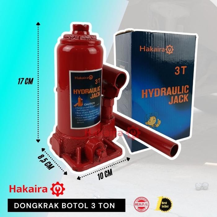Dongkrak hidrolik 3 ton Hydraulic Jack 3 ton - Hakaira Merah - Hakaira Distributor Dongkrak