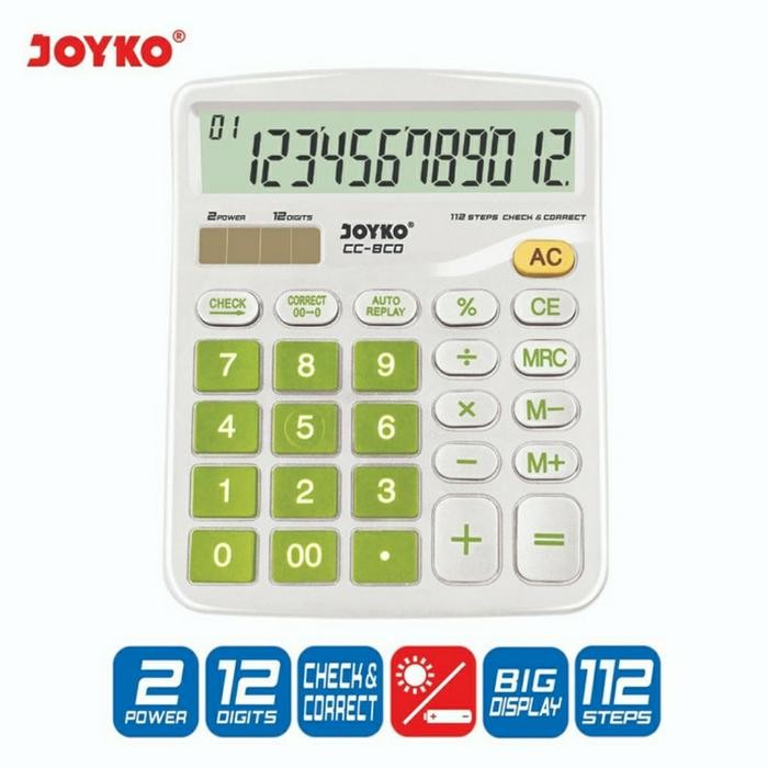 

Kalkulator Joyko Cc-8Co 12 Digits / Check Correct
