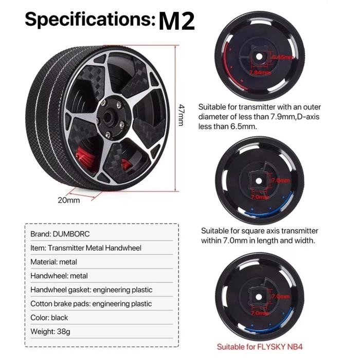 terbaru  dumborc upgrade handwheel metal for dumborc flysky ready