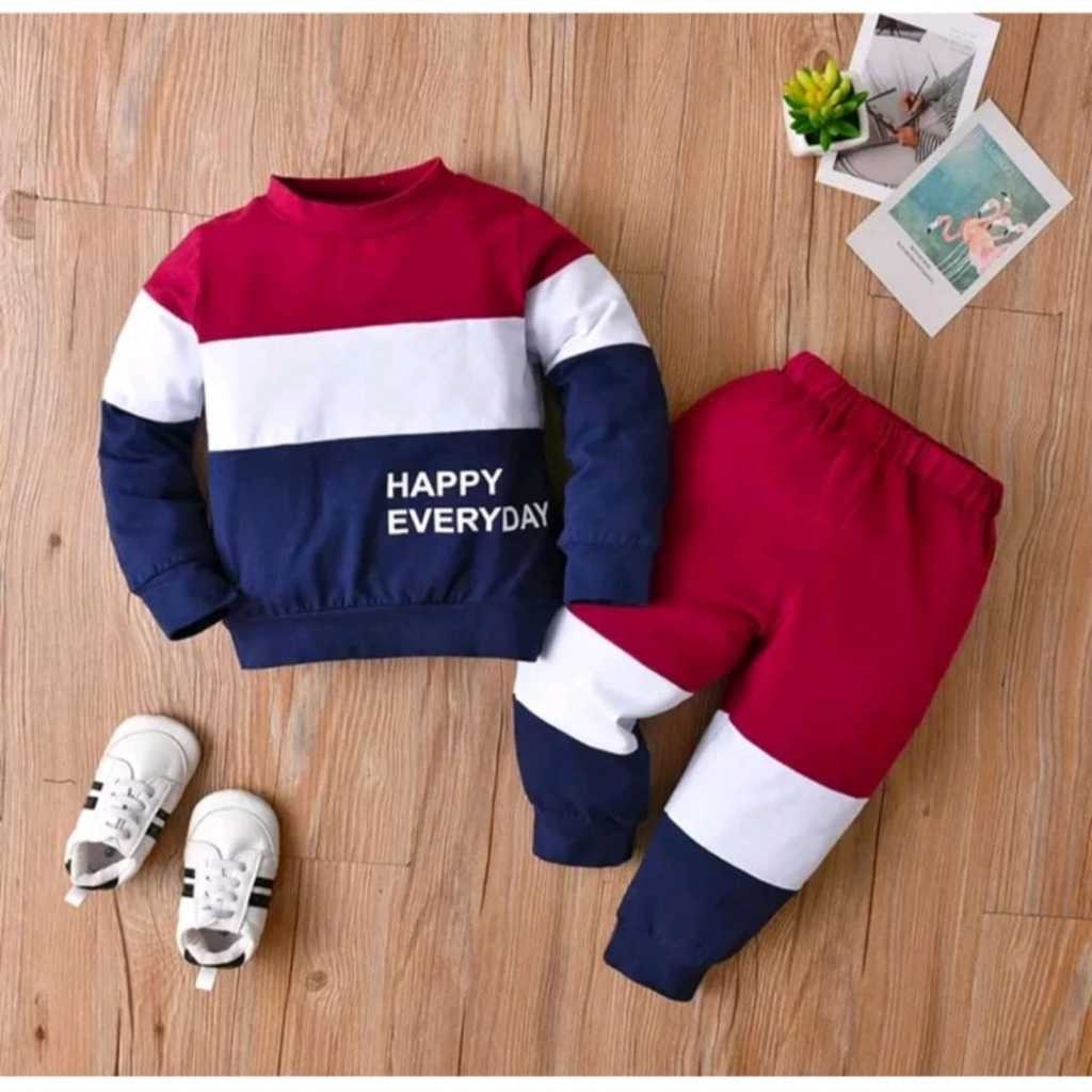 Setelan Anak Lakilaki Oneset Kekinian Sepasang Pakaian Ank2 Bermain Wanset Terbaru 2025 Pria Umur 23