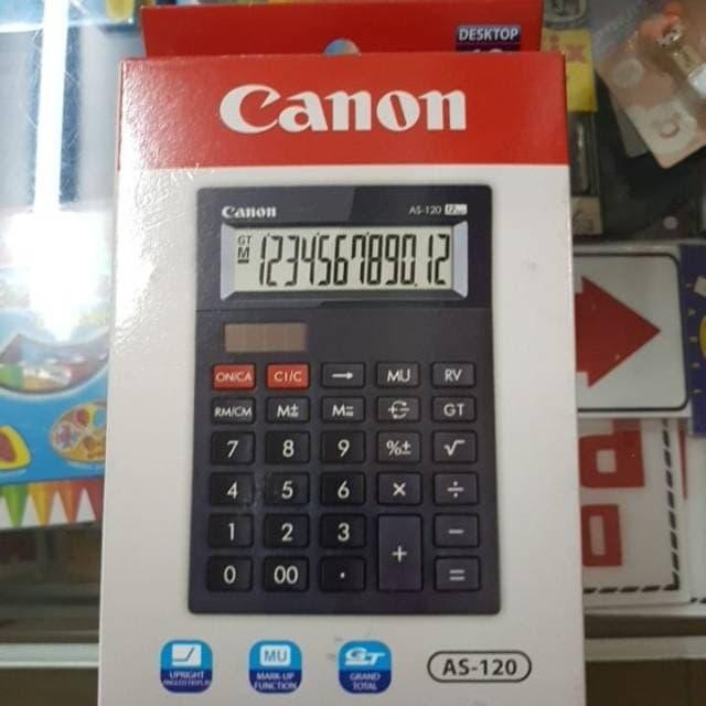 Kalkulator Canon As 120 Original - 12 Digit - Kalkulator Meja Kantor