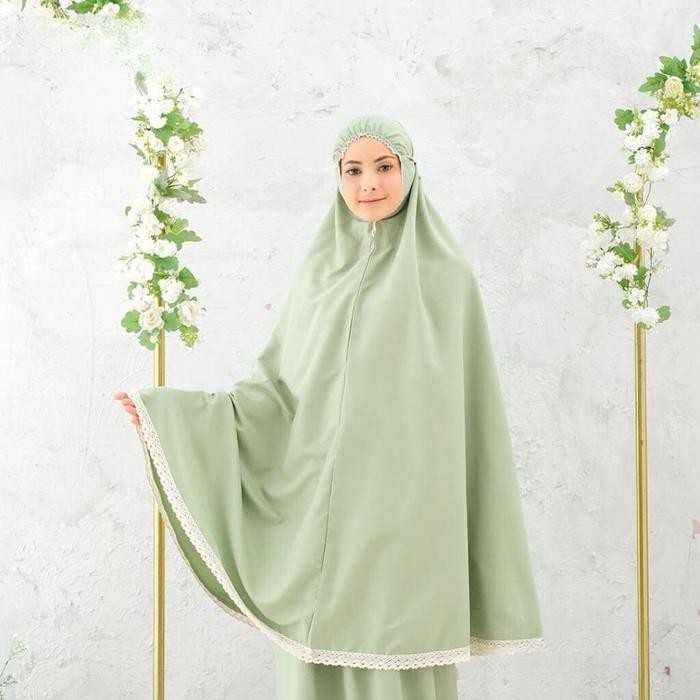 Modra- Dzakiyya - Mukena Traveling Syakila Katun Adem Ringan dan Praktis untuk Perjalanan