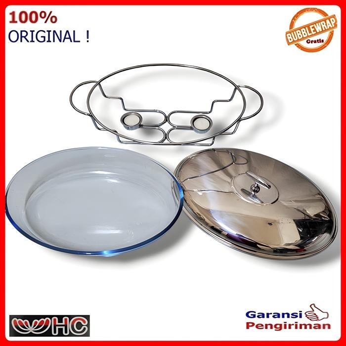 WADAH SAJI KACA ANTI PANAS WADAH SAJI KACA OVAL PRASMANAN KACA 3LITER