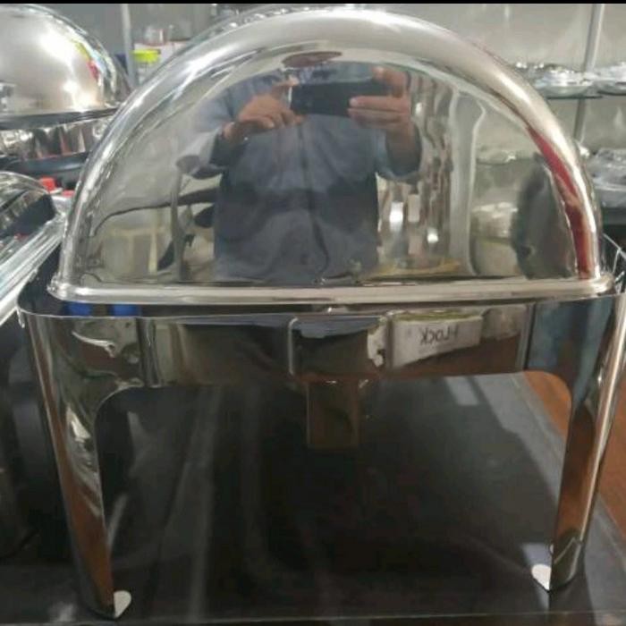 CHAFING DISH SQUARE 9 LITER / ROLL TOP