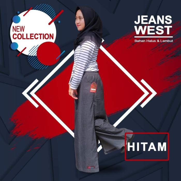 ROK CELANA MUSLIMAH BAHAN JEANS WEST ORIGINAL ROCELLA