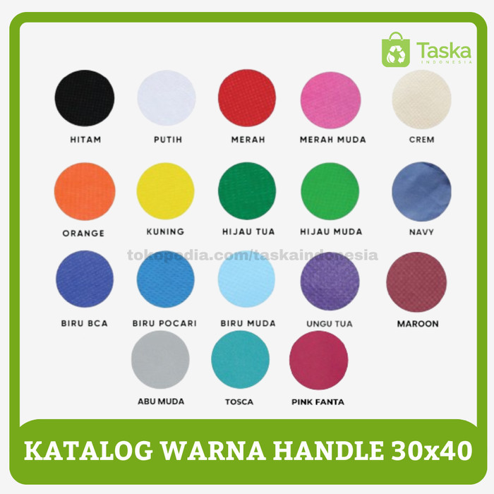 Tukuparty Tas Spunbond Handle 30X40 - Lusinan - Warna Hijau Tosca