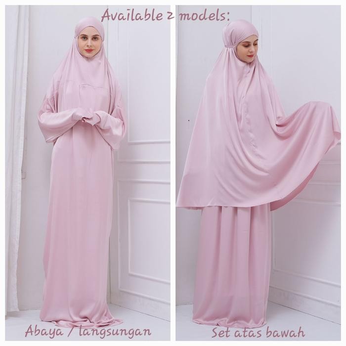 Sarye- Mukena Mini Travel 2 in 1 Premium Armani Silk Laser Cut Dewasa