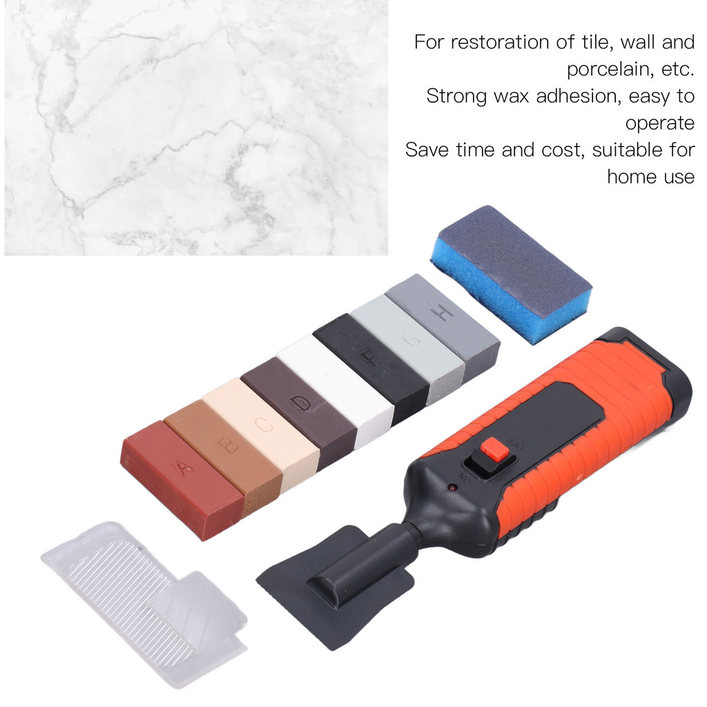 Tile Repair Electric Heating Pen Wax Block Set Crack Gaps Repairing Tools For Stone Porcelain Tile