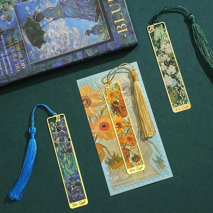 

Bookmark Painting Metal Floral Chinese Style Retro Pembatas Buku Sunflowers #Gratisongkir