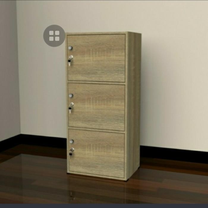 

Lemari Buku Kantor Dengan Kunci Penuh T90Cm L30Cm P40Cm 3 Susun - Furniture, Stationery Penyimpanan